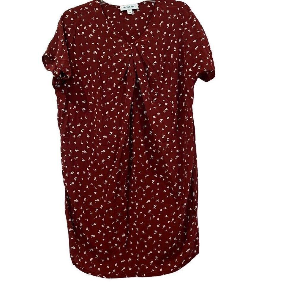 Amour Vert Tunic Dress Red floral Sz.XS